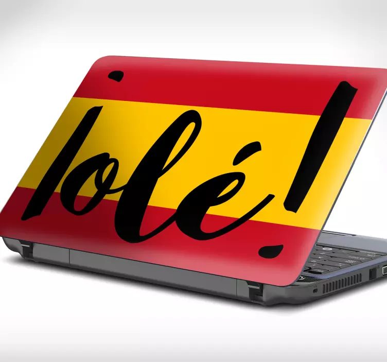 Laptop Aufkleber spaniens farben und ausdruck - TenStickers