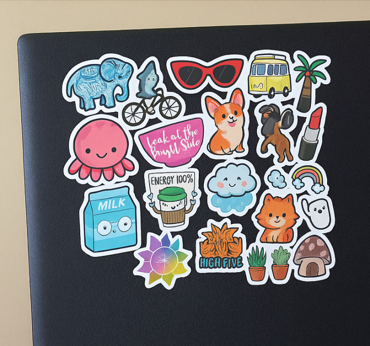 Laptop Aufkleber süße sticker bomb - TenStickers