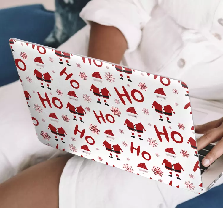 Laptop Aufkleber weihnachtsmann-muster - TenStickers