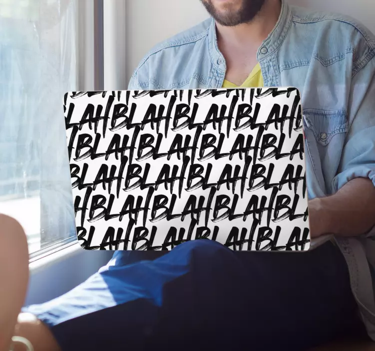 Laptop Aufkleber wiederholtes phrasenmuster - TenStickers