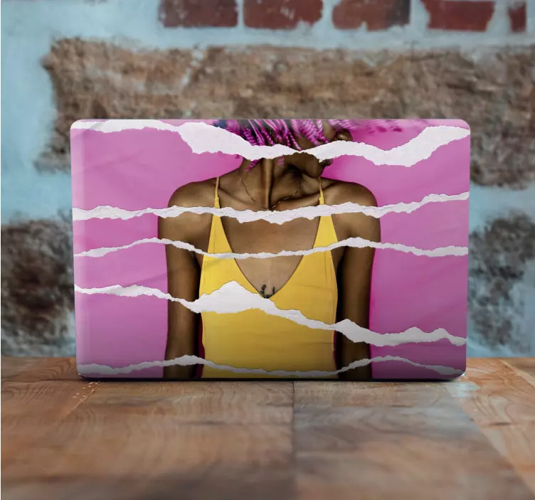 Laptop Aufkleber zerrissener papiereffekt - TenStickers