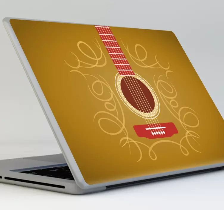 Laptop Sticker Gitarre - TenStickers