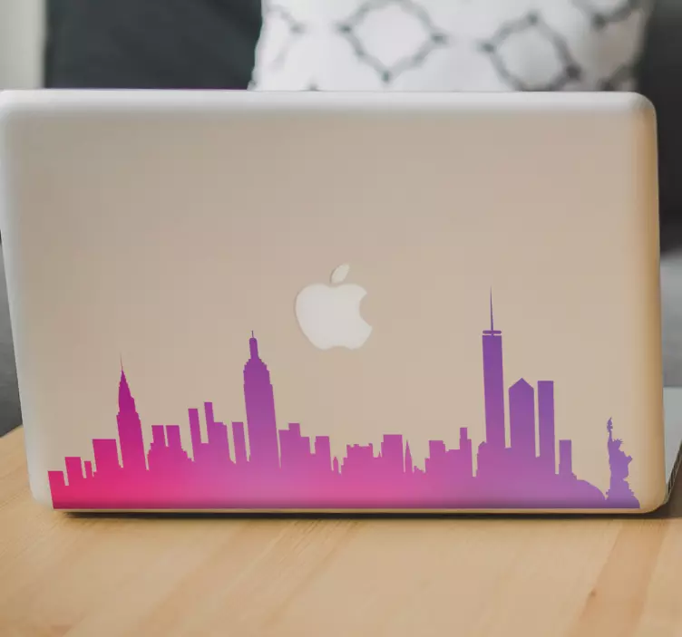 Laptop Sticker Skyline New York - TenStickers