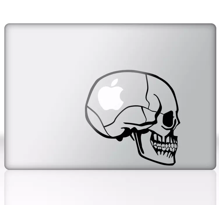 Laptop Totenkopf Aufkleber - TenStickers