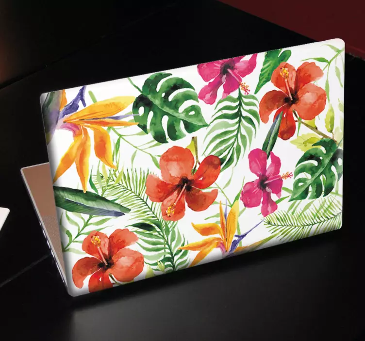 Laptopaufkleber Blumen der Wildnis - TenStickers