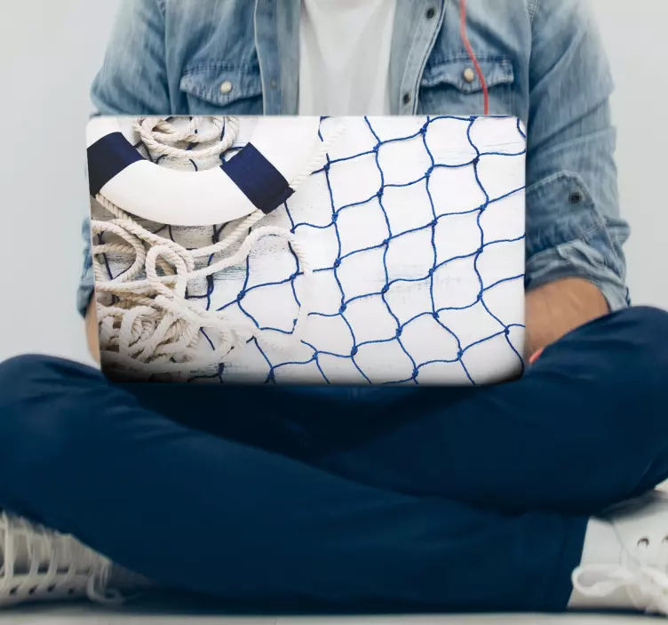 Laptopaufkleber Meer Fischernetz - TenStickers