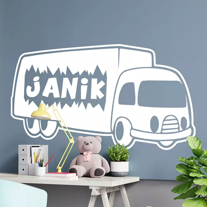 Laswagen mit Namen aufkleber - TenStickers