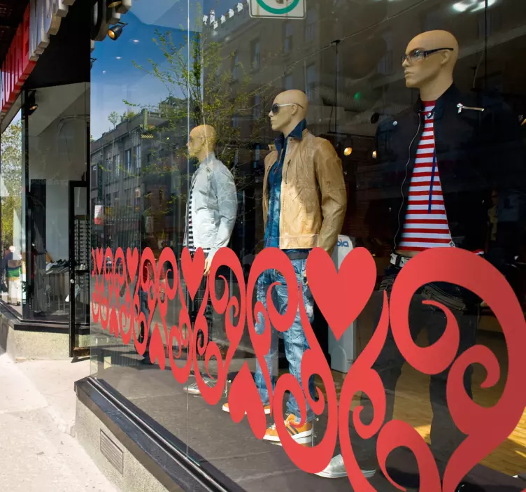 Liebe Bordüre Aufkleber - TenStickers