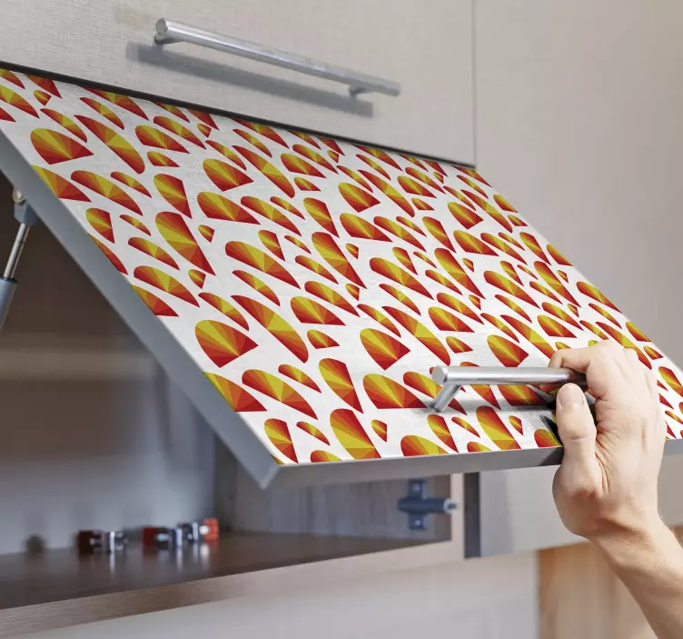 Liebe Sticker buntes herzmuster - TenStickers