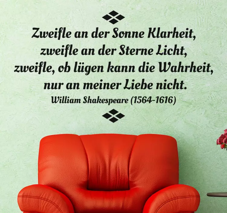 Wandtattoo Sprüche Shakespeare Liebeszitat - TenStickers