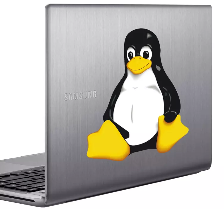 Laptop Sticker Linux Pinguin - TenStickers