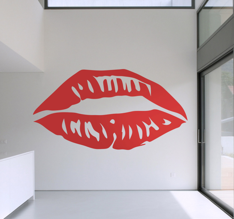 Lippen Kuss Wandtattoo Schlafzimmer - TenStickers