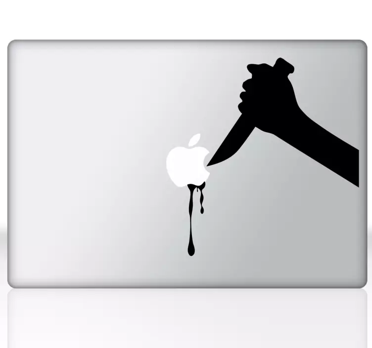 MacBook Aufkleber blutender Apfel - TenStickers