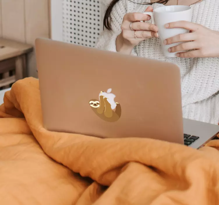 Wildes Tier Faultier Macbook Sticker - TenStickers