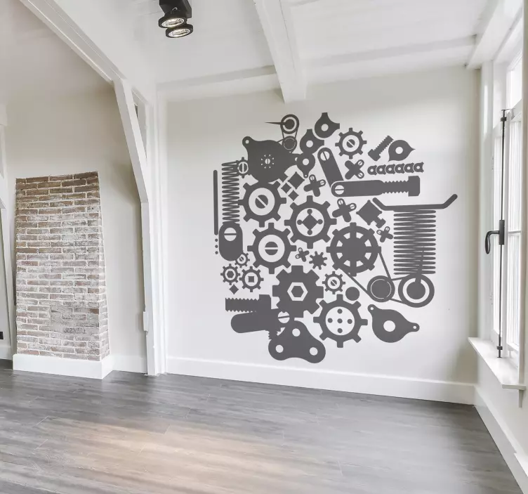 Mechanik Wandtattoo - TenStickers