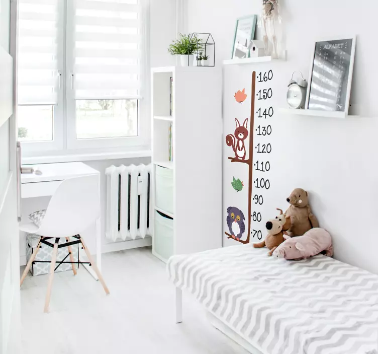 Wandtattoo Messlatte Tierdesign - TenStickers