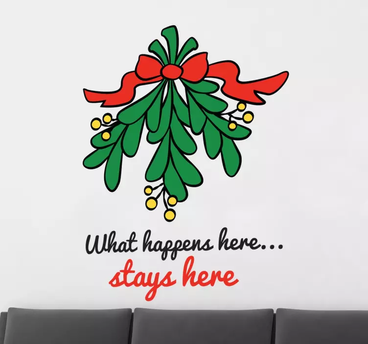 Mistletoe Spruch Sticker - TenStickers
