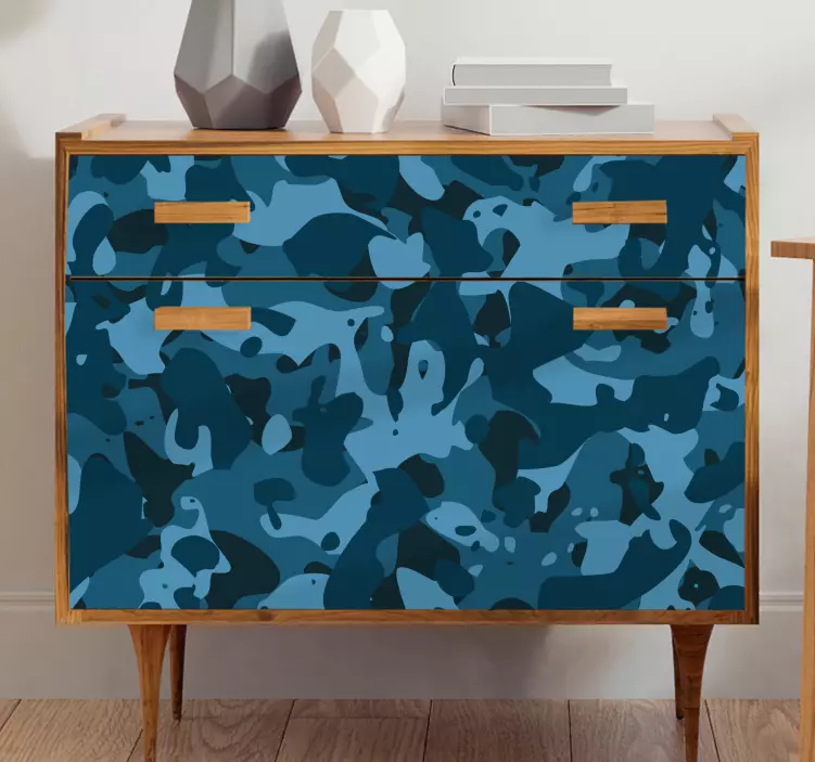Möbelfolie akzent mit camouflage-muster - TenStickers