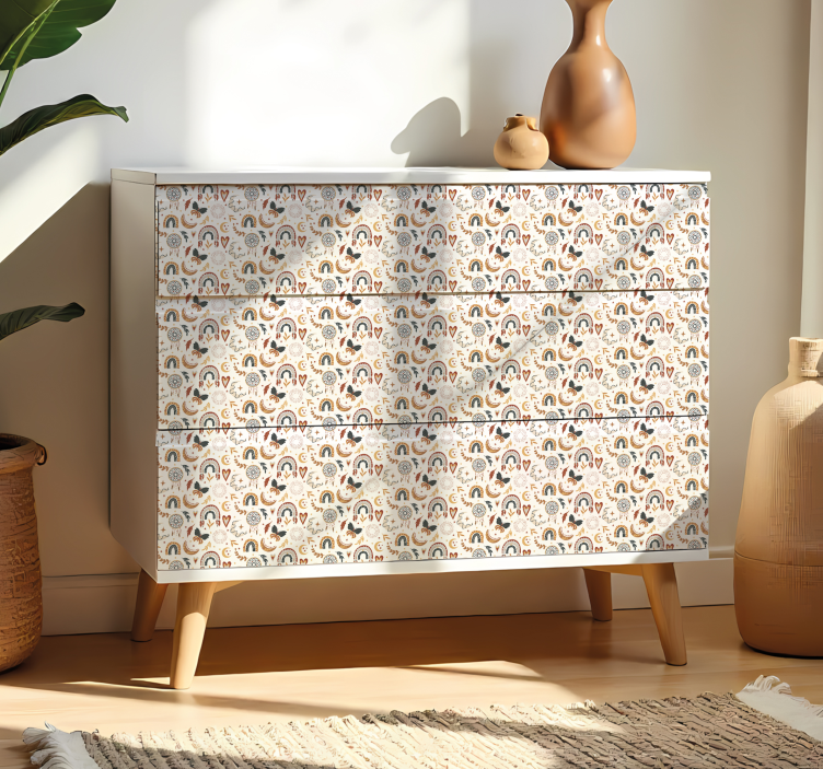 Möbelfolie boho bunte regenbögen - TenStickers