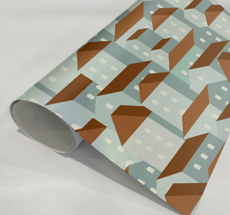 Möbelfolie illustration eines Dorfes - TenStickers