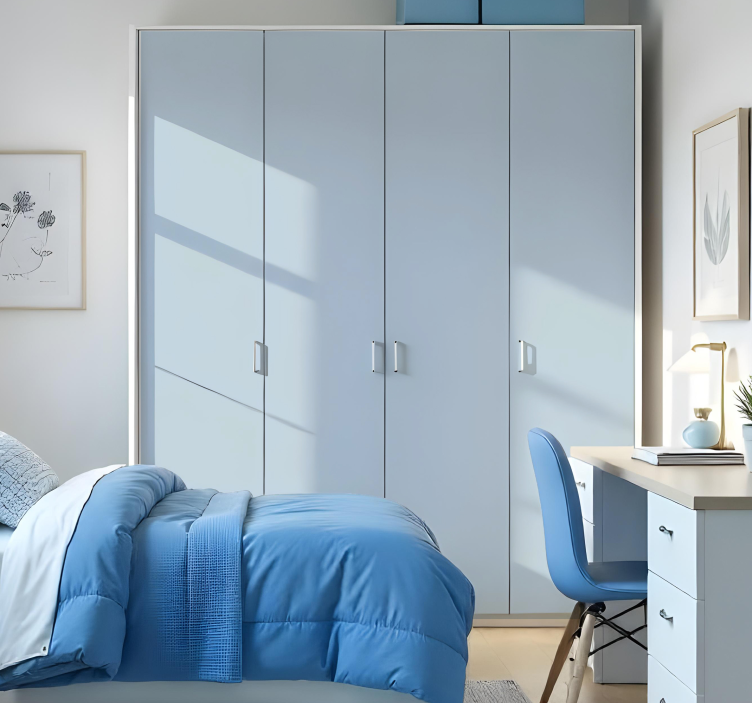 schrankaufkleber pastellblau - TenStickers