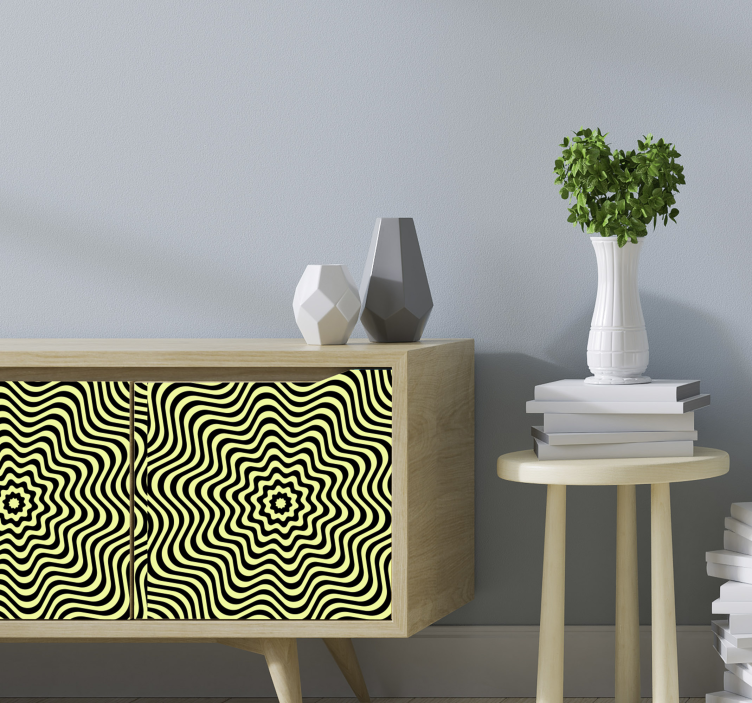 Klebefolie Möbel Psychedelische illusion - TenStickers