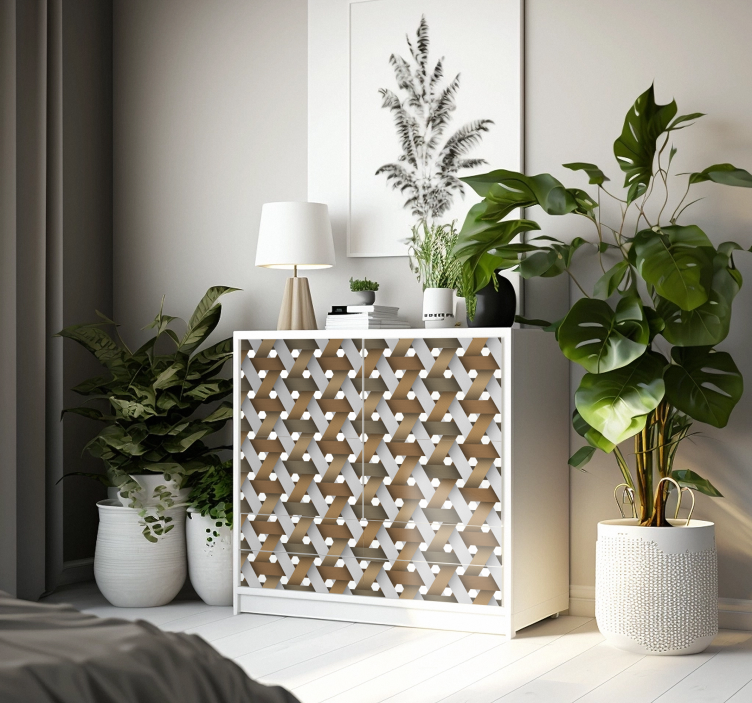 Möbelfolie skandinavisches weißes Holz - TenStickers