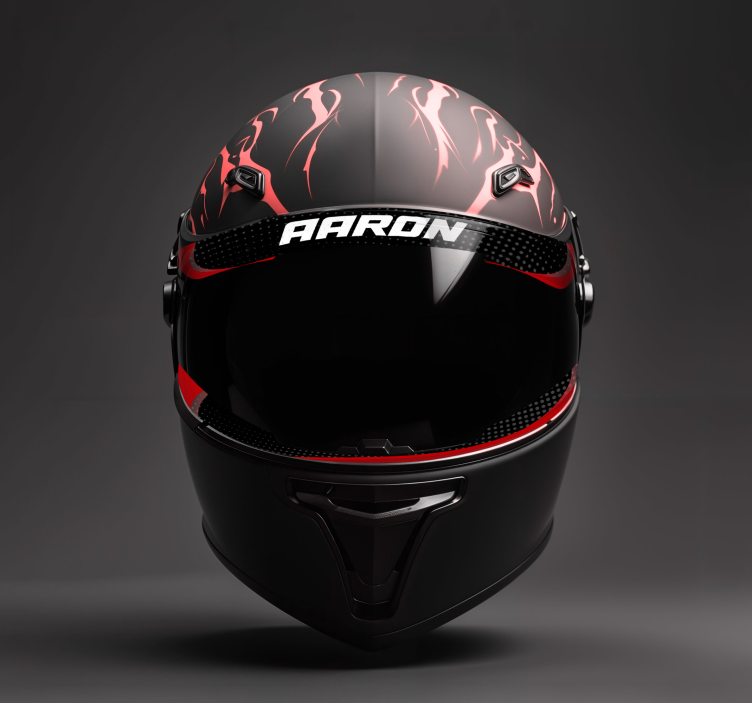 Motorrad Aufkleber anpassbarer visiertext - TenStickers