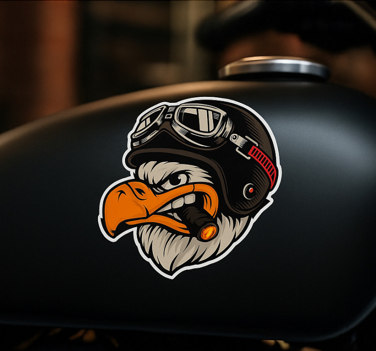 Motorrad aufkleber biker adler maskottchen - TenStickers