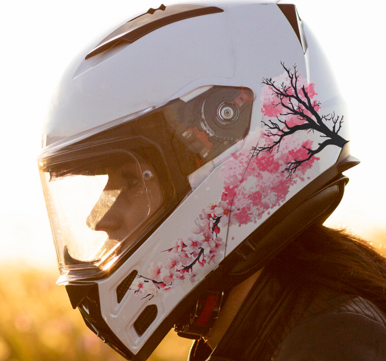 Motorrad Aufkleber blühende blumen - TenStickers