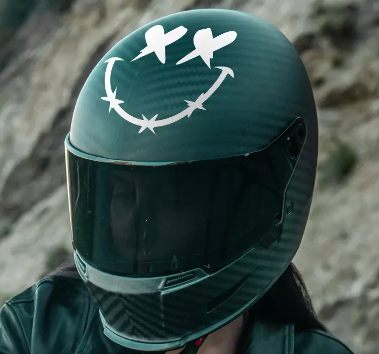 Motorrad Aufkleber mit totem Lächeln - TenStickers