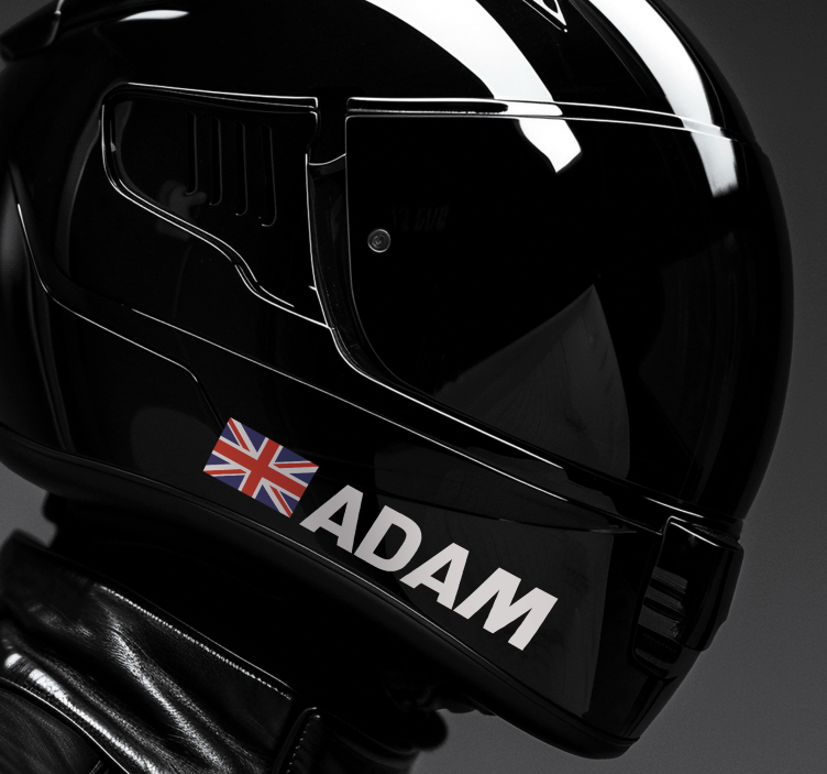 Motorrad Aufkleber name mit flaggendesign - TenStickers