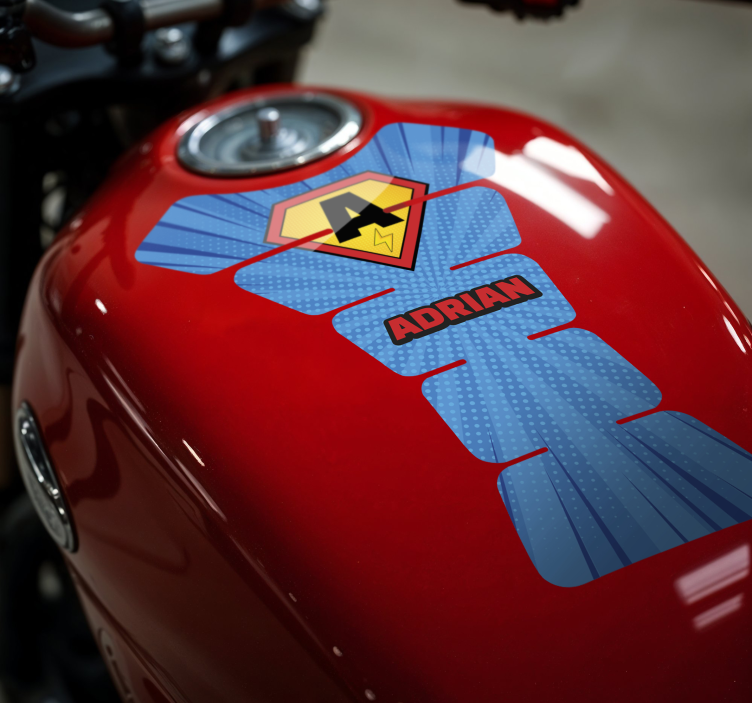 Motorrad Aufkleber personalisierte superhelden-initiale - TenStickers