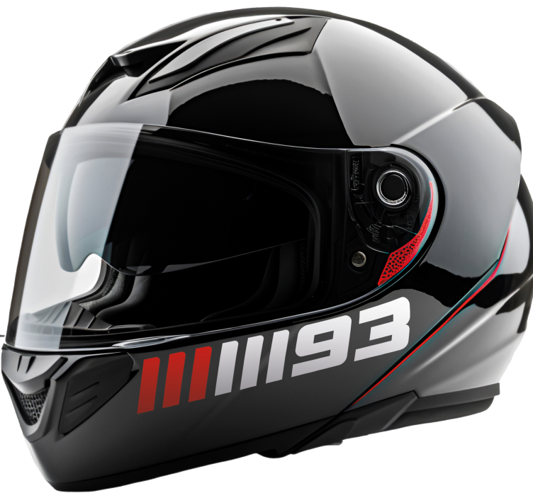 Motorrad Aufkleber personalisiertes zahlendesign - TenStickers