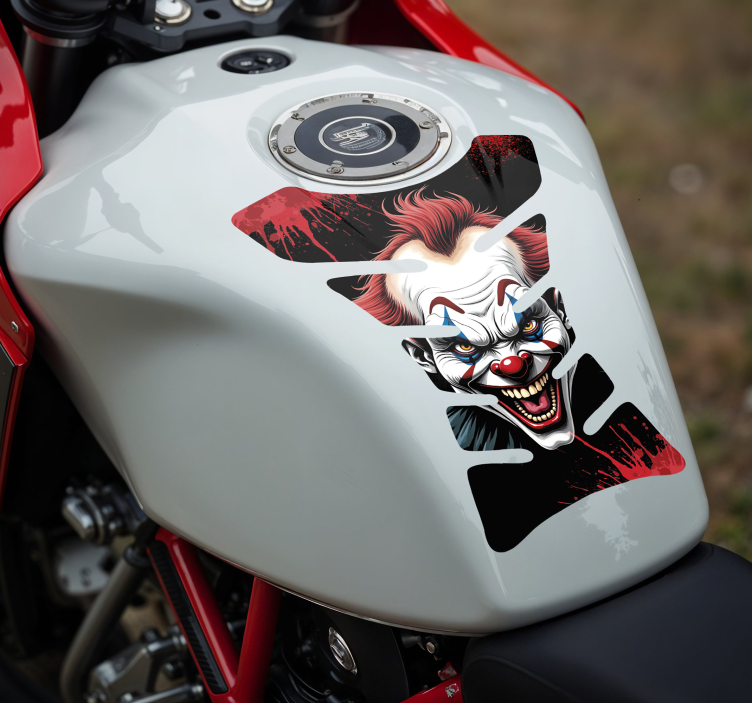 Motorrad Aufkleber wütender clown - TenStickers
