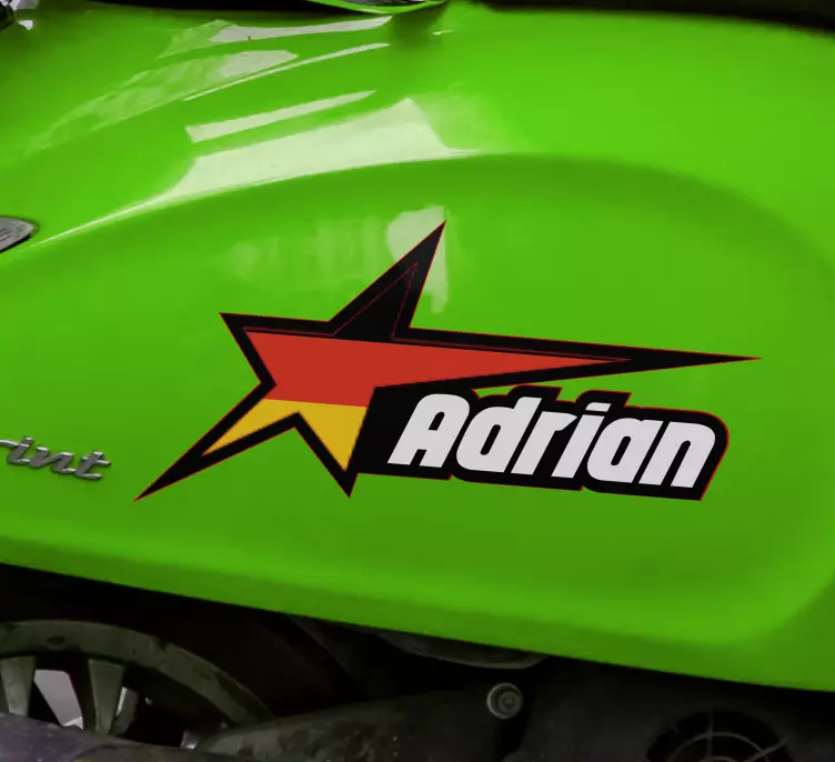 Motorrad Aufkleber Deutschland Flagge mit Namen - TenStickers