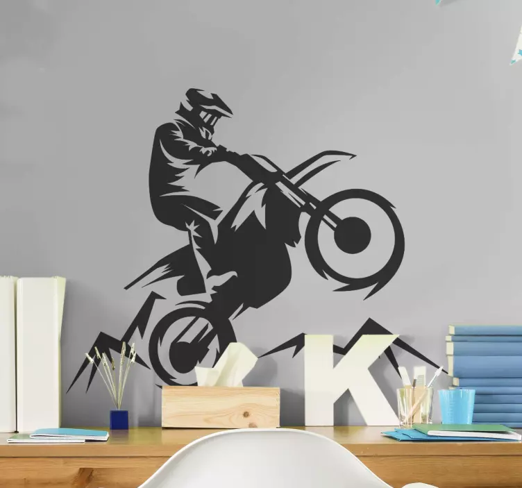 Motorrad Aufkleber Motorradfahrer - TenStickers