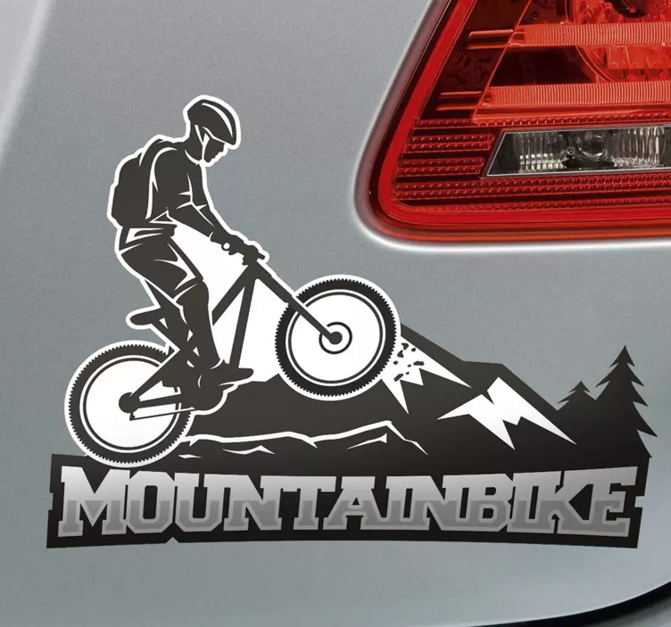 Mountainbike Wandtattoo Berge - TenStickers