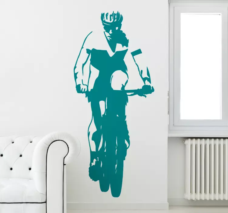 Mountainbiker Wandaufkleber - TenStickers