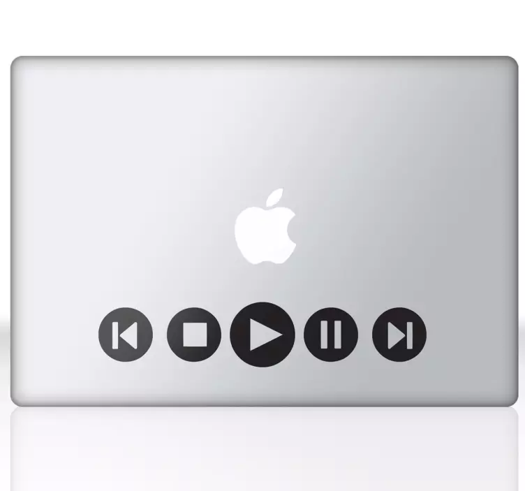 Multimedia Laptop Aufkleber - TenStickers