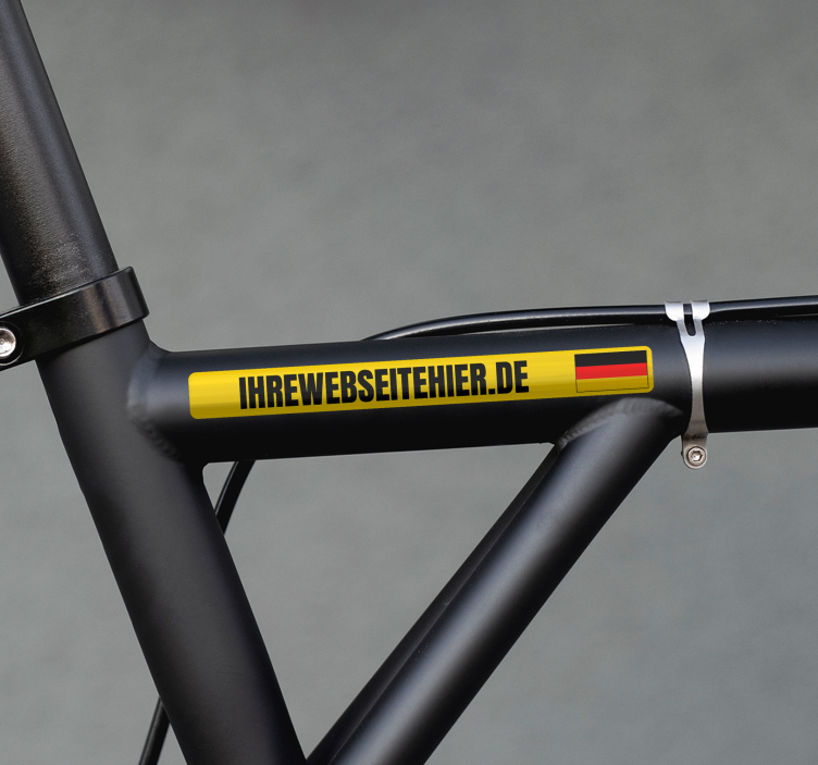 Namensaufkleber Fahrrad mit personalisierte Webseite - TenStickers