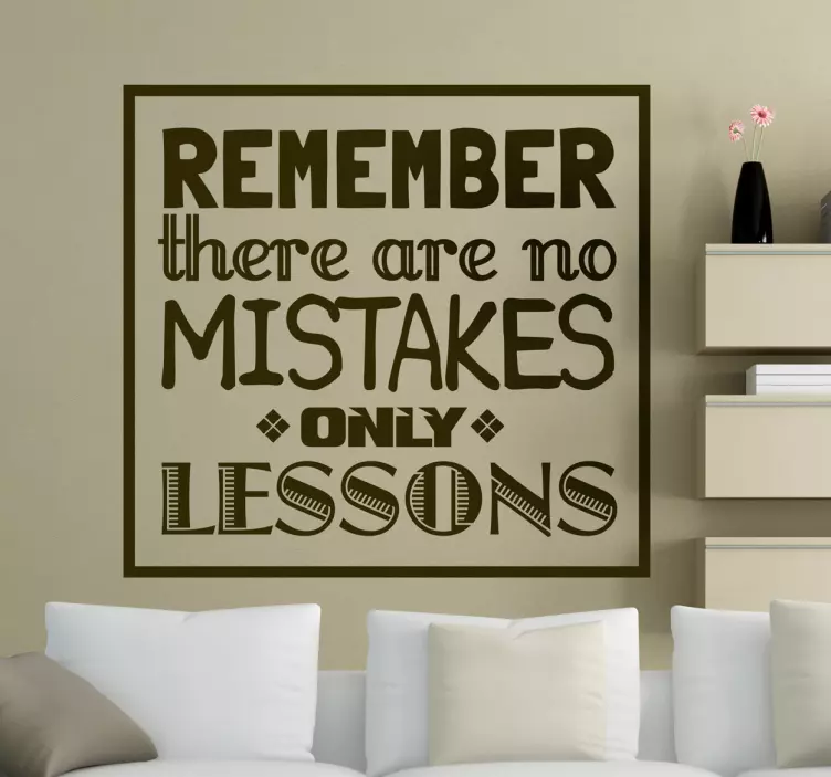 No Mistakes Aufkleber - TenStickers