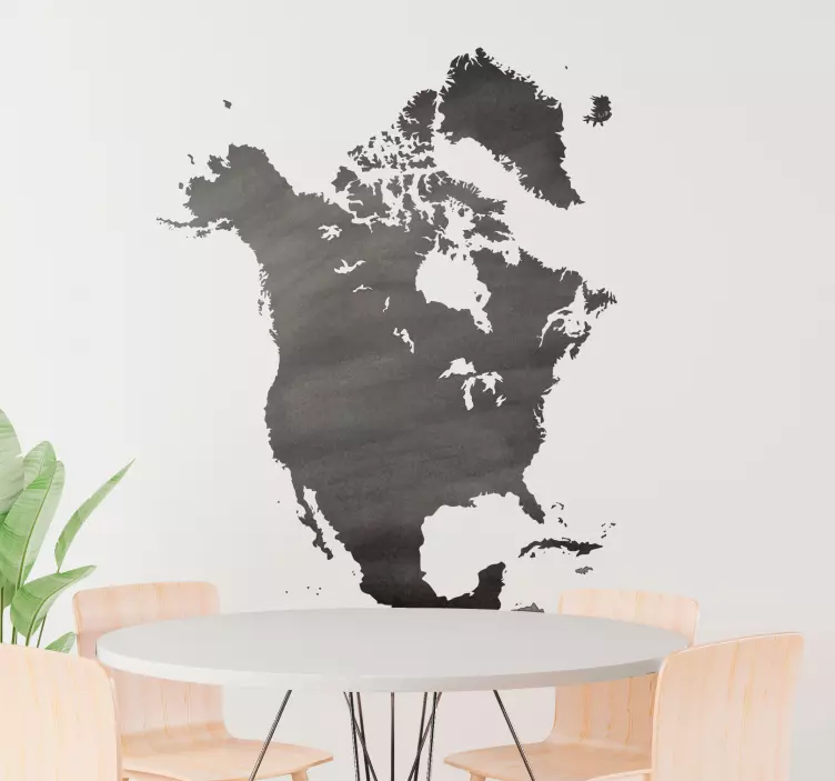 Wandtattoo Weltkarte Nordamerika Tafelfolie - TenStickers