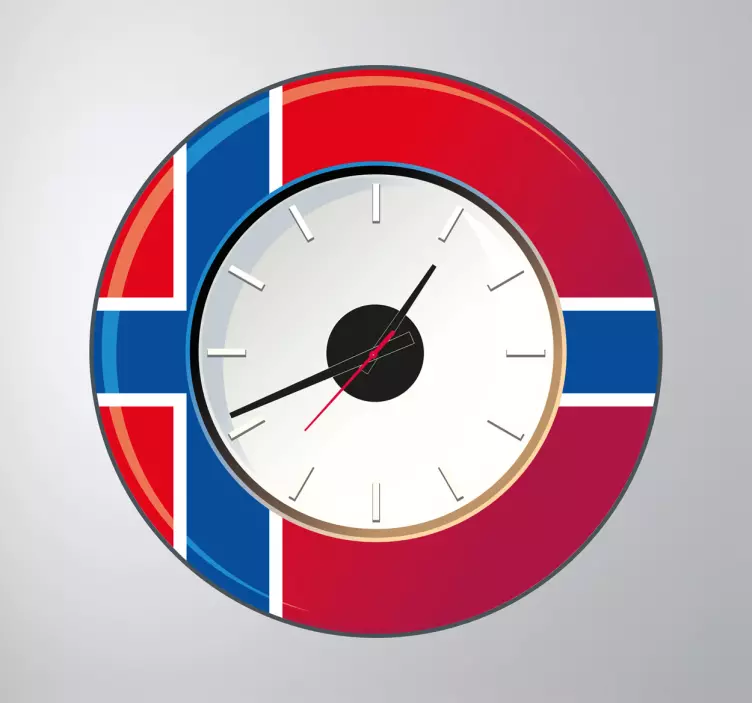 Norwegen Uhr Aufkleber - TenStickers