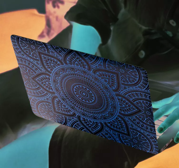 Laptop Sticker Goldenes Mandala - TenStickers