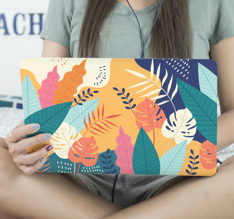 Laptop Sticker mit Monsterpflanze - TenStickers