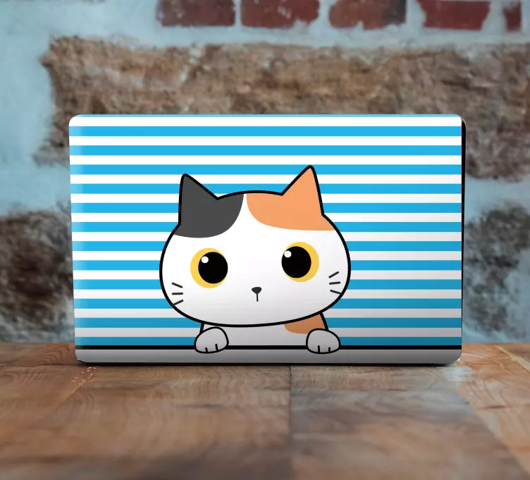 Laptop Aufkleber Süße cartoon-katze - TenStickers