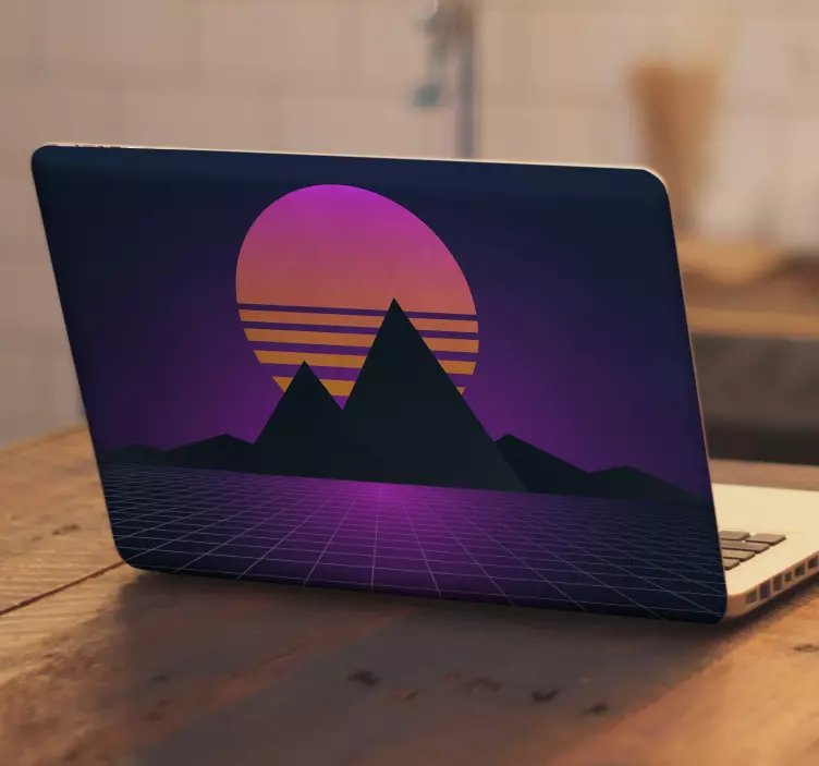 Laptop Folie Vintage und retro sonne - TenStickers