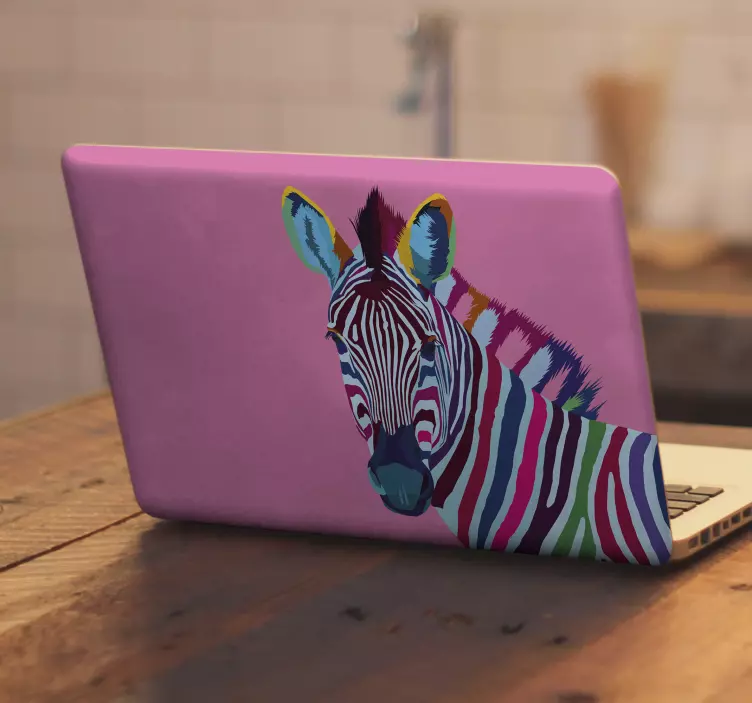 Laptop Aufkleber Zebra pop art - TenStickers