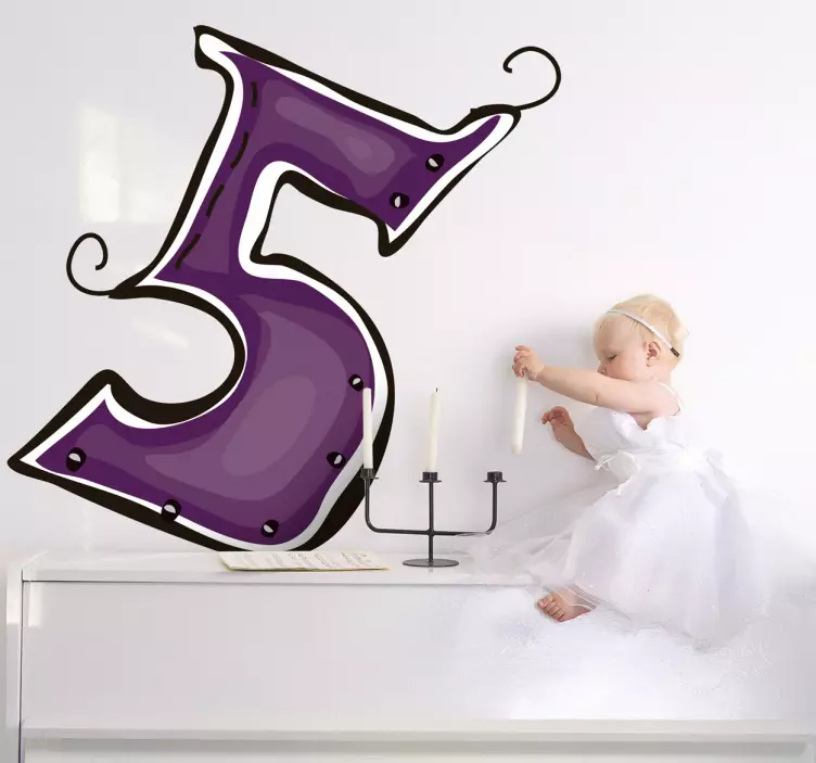 Nummer 5 Aufkleber - TenStickers
